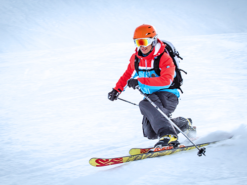 cours de télémark privés à megève, moniteur de télémark privé