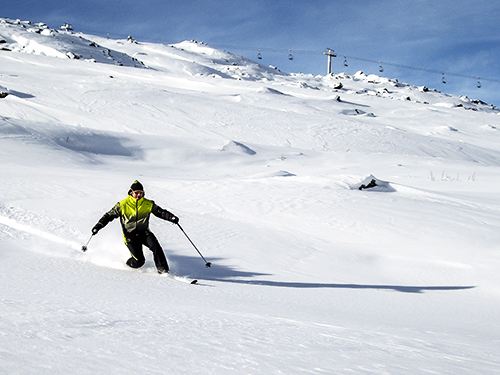 guide moniteur de télémark hors-piste, megève